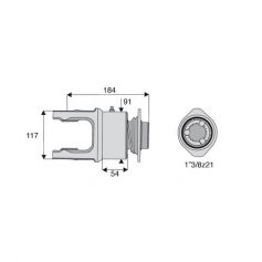 Roue libre pour prise de force avec alésage 1"3/8z21série B8N/P8N/T8N/V08 Roue libre pour prise de force avec alésage 1"3/8z21série B8N/P8N/T8N/V08