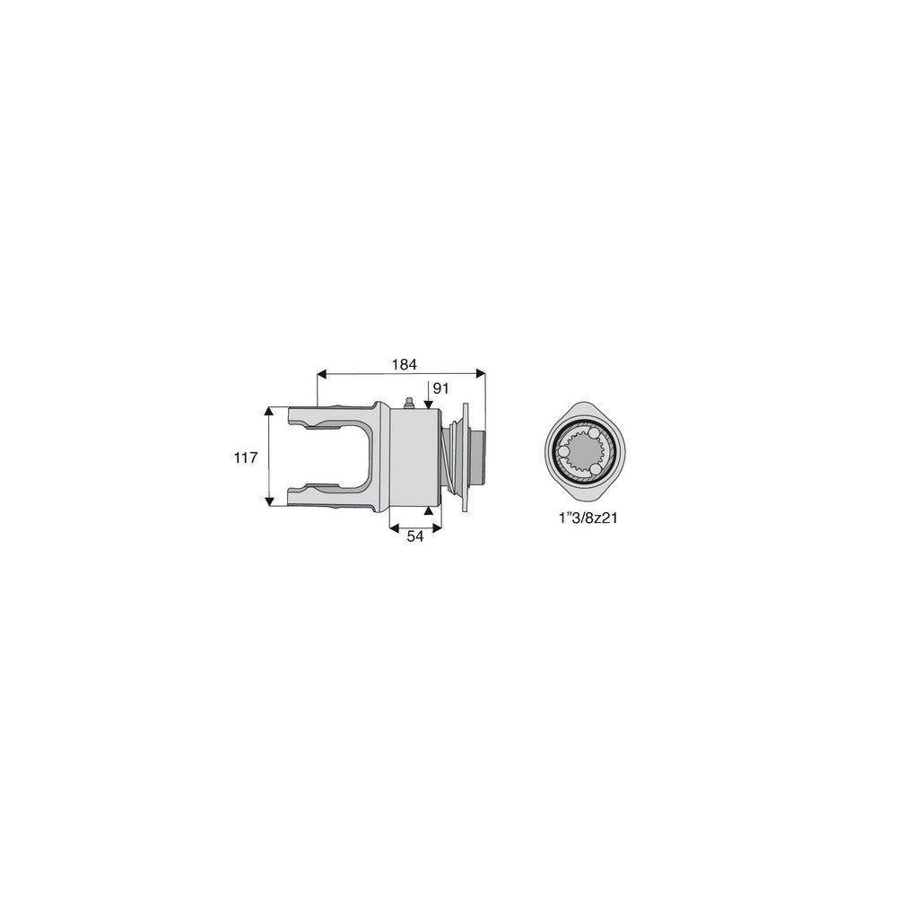 Roue libre avec alésage 1"3/8z21