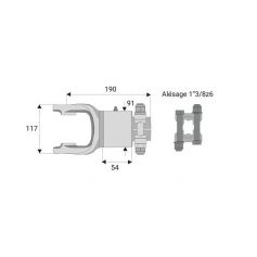 Roue libre avec alésage 1"3/8z6 à pontets croisillon 35x106.5 Roue libre avec alésage 1"3/8z6 à pontets croisillon 35x106.5