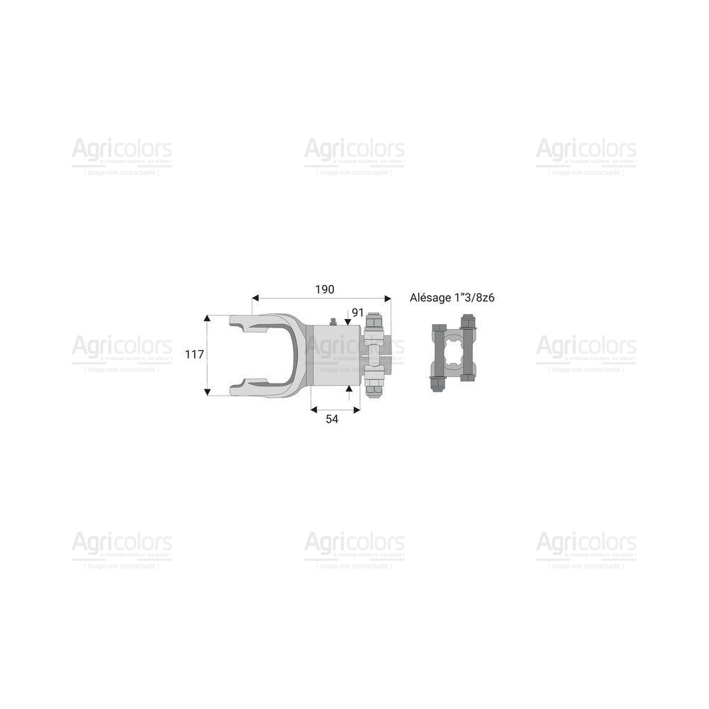 Roue libre avec alésage 1"3/8z6