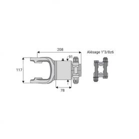 Roue libre avec alésage 1"3/8z6