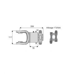 Roue libre avec alésage 1"3/8z6 croisillon 35x106.5 verrouillage à pontets Roue libre avec alésage 1"3/8z6 croisillon 35x106.5 verrouillage à pontets