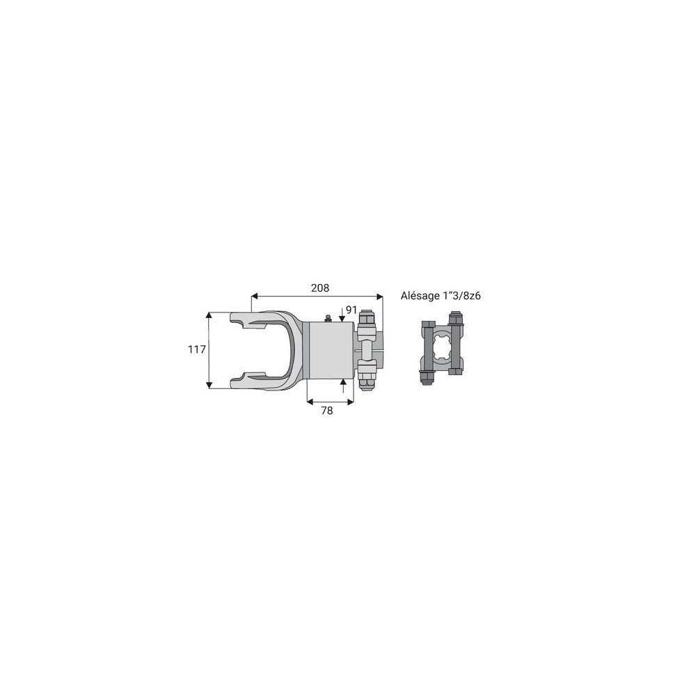 Roue libre avec alésage 1"3/8z6