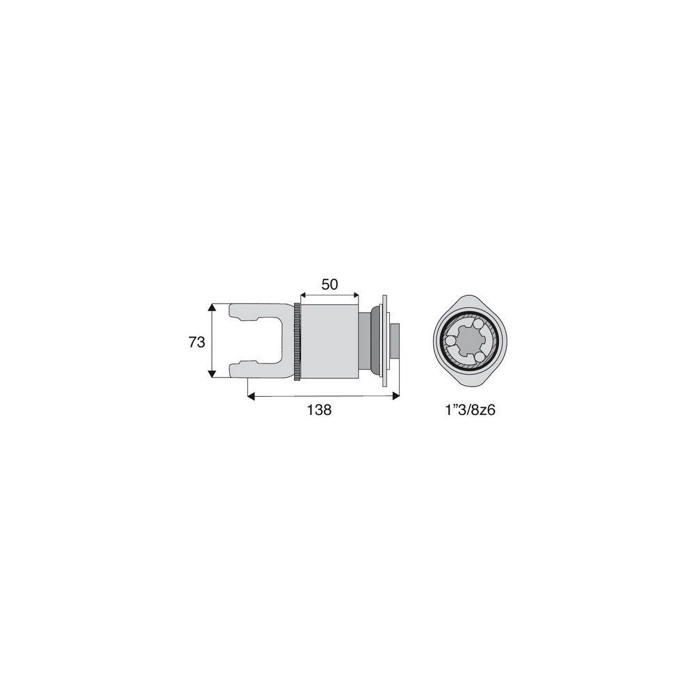 Roue libre avec alésage 1"3/8z6
