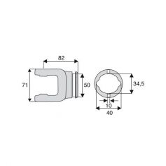 Machoire tube citron 23.8x61.3 Machoire tube citron 23.8x61.3