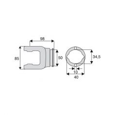Machoire tube citron 27x74.6 Machoire tube citron 27x74.6