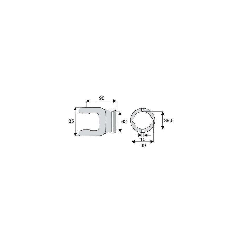 Machoire tube citron 27x74.6