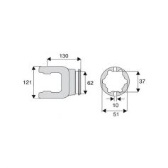 Machoire tube étoile 42x104 Machoire tube étoile 42x104