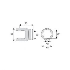 Machoire tube étoile 32x76 Machoire tube étoile 32x76