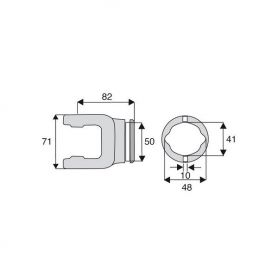 Machoire tube citron 23.8x61.3