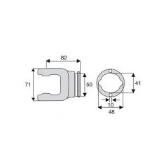 Machoire tube citron 23.8x61.3 Machoire tube citron 23.8x61.3