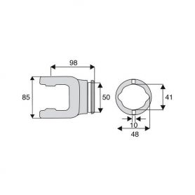 Machoire tube citron 27x74.6