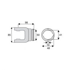 Machoire tube citron 27x74.6 Machoire tube citron 27x74.6