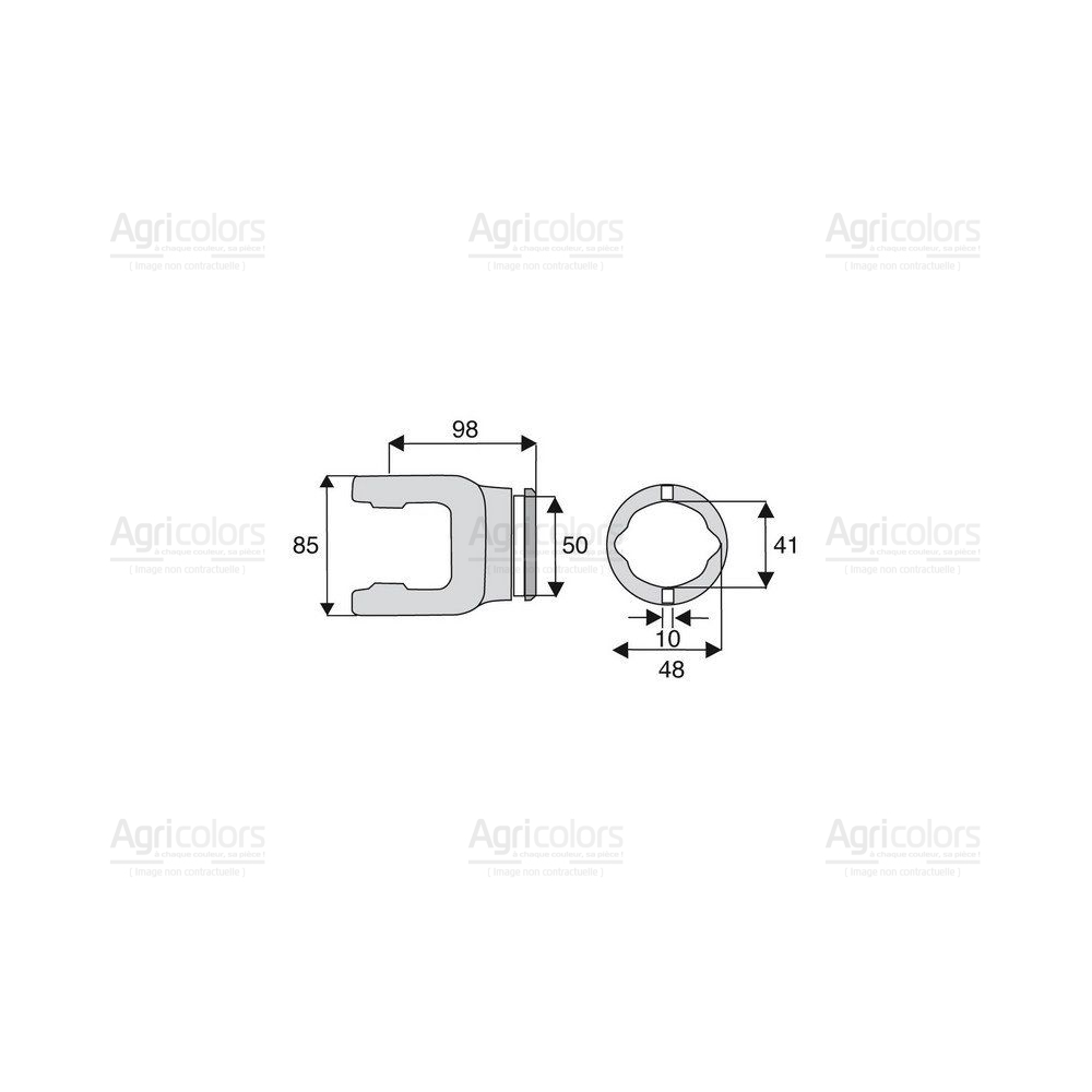 Machoire tube citron 27x74.6