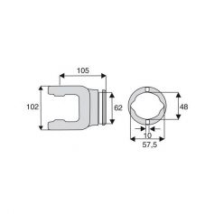 Machoire tube citron 30.2x92 Machoire tube citron 30.2x92