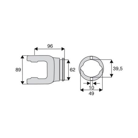 Machoire tube citron 32x76 Machoire tube citron 32x76