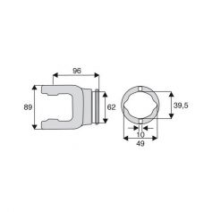 Machoire tube citron 32x76 Machoire tube citron 32x76