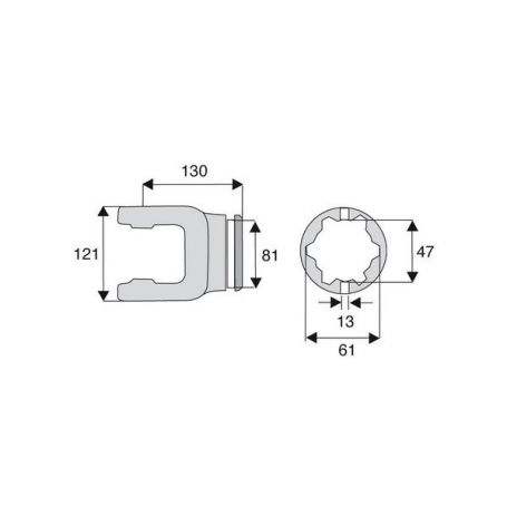Machoire tube étoile 42x104 Machoire tube étoile 42x104