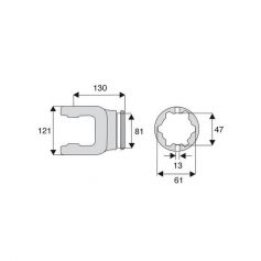 Machoire tube étoile 42x104 Machoire tube étoile 42x104