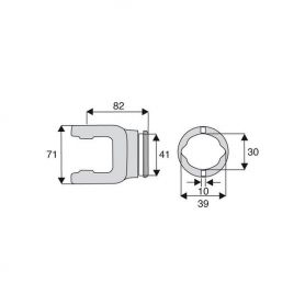 Machoire tube citron 23.8x61.3