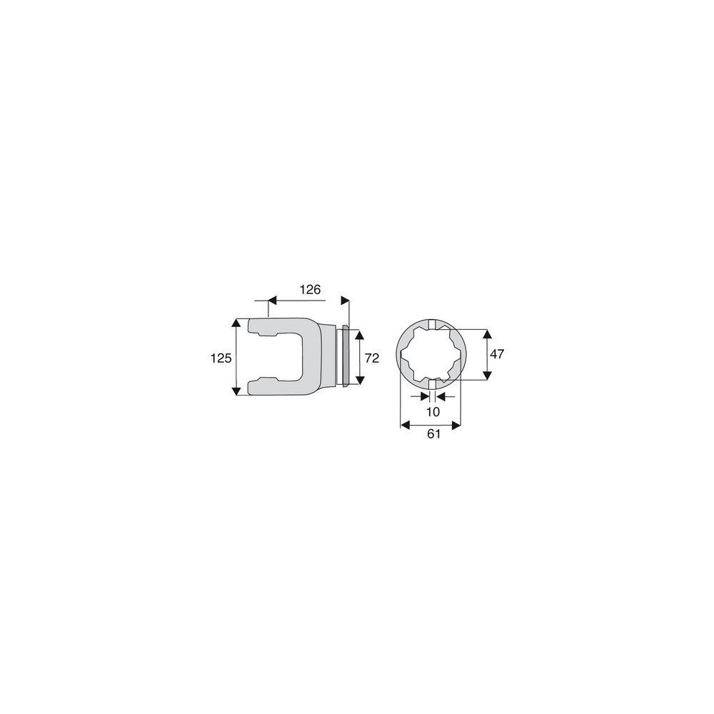 Machoire tube étoile 35x106.5
