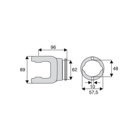 Machoire tube citron 32x76 Machoire tube citron 32x76