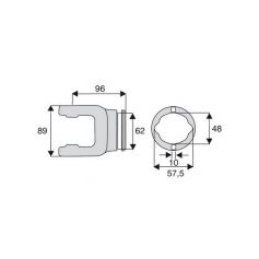 Machoire tube citron 32x76 Machoire tube citron 32x76