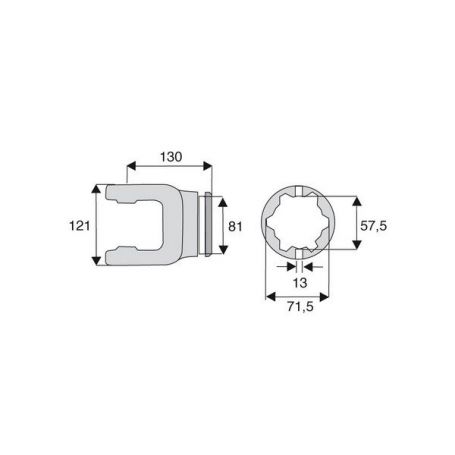 Machoire tube étoile 42x104 Machoire tube étoile 42x104