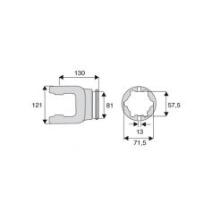 Machoire tube étoile 42x104 Machoire tube étoile 42x104