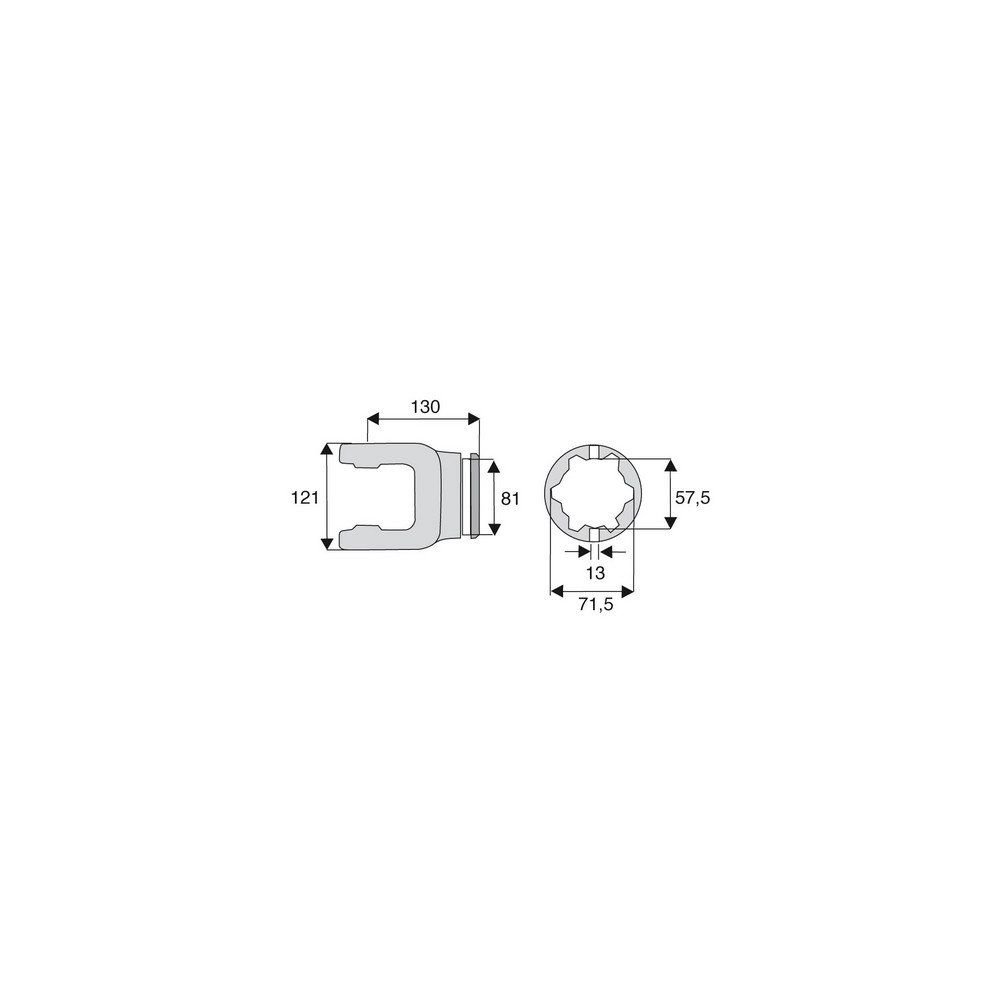 Machoire tube étoile 42x104