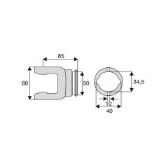 Machoire tube citron 27x70 Machoire tube citron 27x70