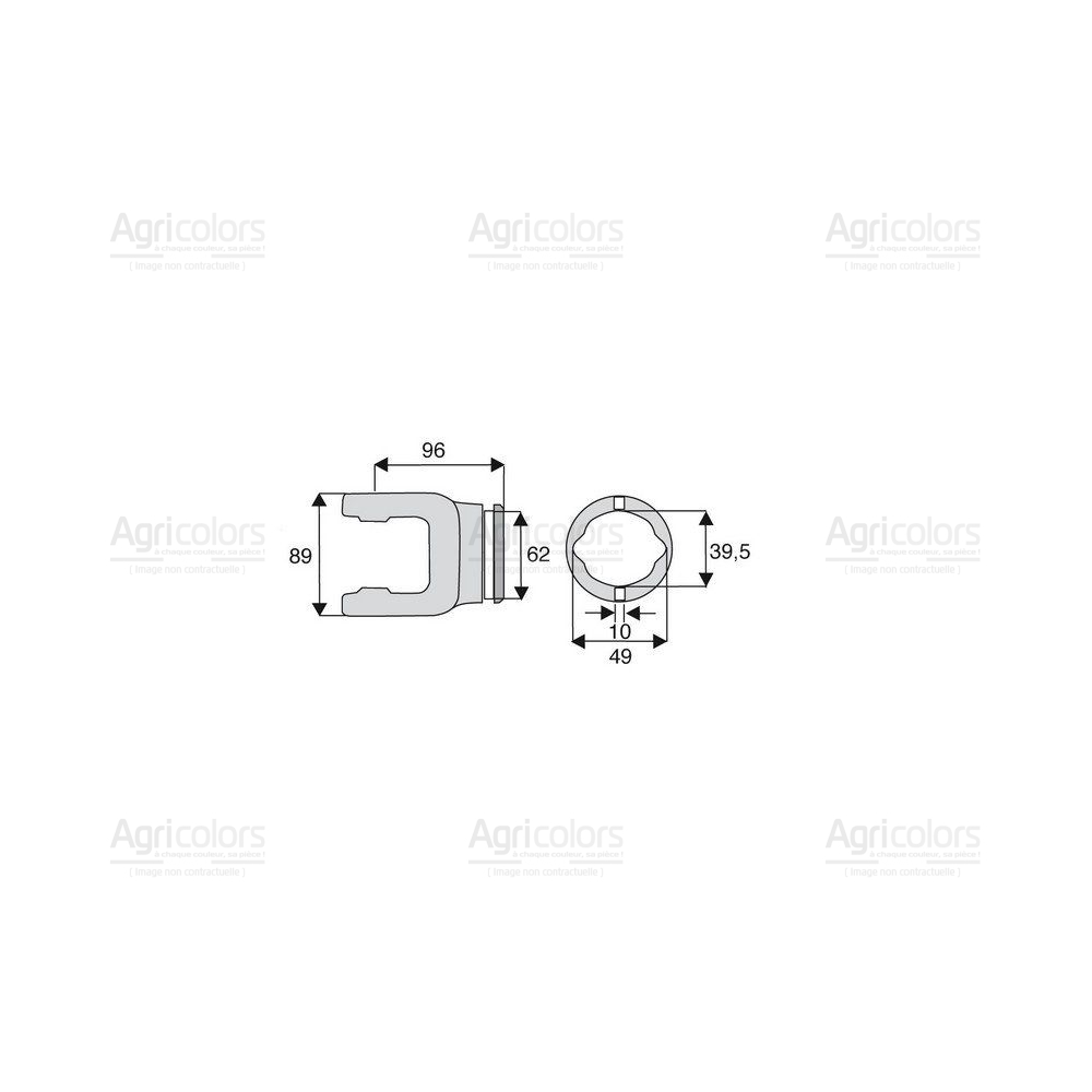 Machoire tube citron 34x90