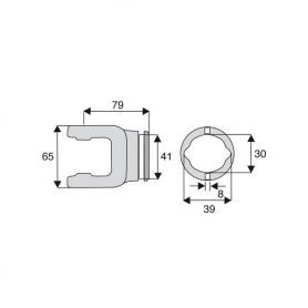 Machoire tube citron 22x54.8