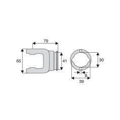 Machoire tube citron 22x54.8 Machoire tube citron 22x54.8