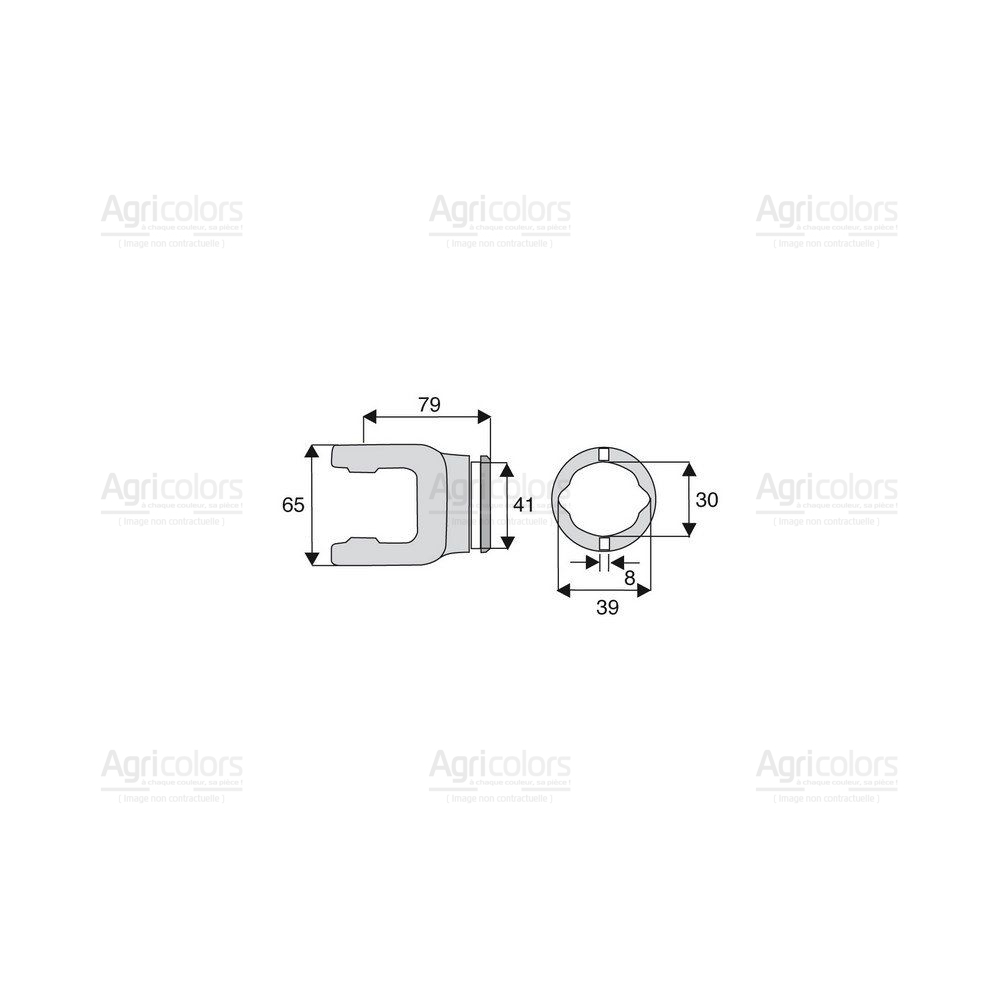 Machoire tube citron 22x54.8