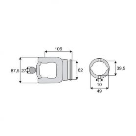 Machoire tube homocinétique 32x76/27x98