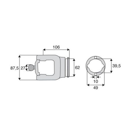 Machoire tube homocinétique 32x76/27x98