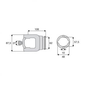 Machoire tube homocinétique 32x76/27x98