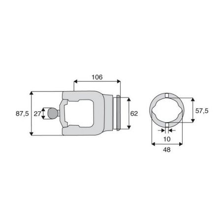 Machoire tube homocinétique 32x76/27x98