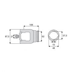 Machoire tube homocinétique 32x76/27x98