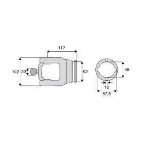 Machoire tube homocinétique 36x89/32x110