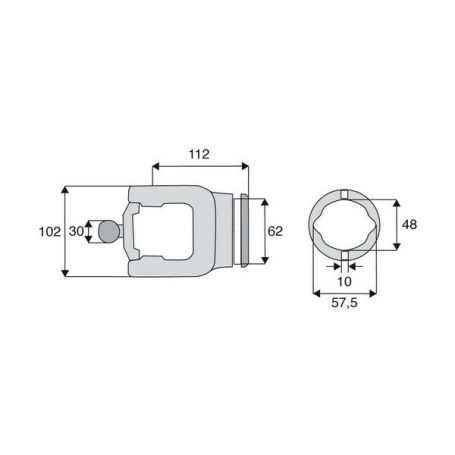 Machoire tube homocinétique 36x89/32x110 Machoire tube homocinétique 36x89/32x110