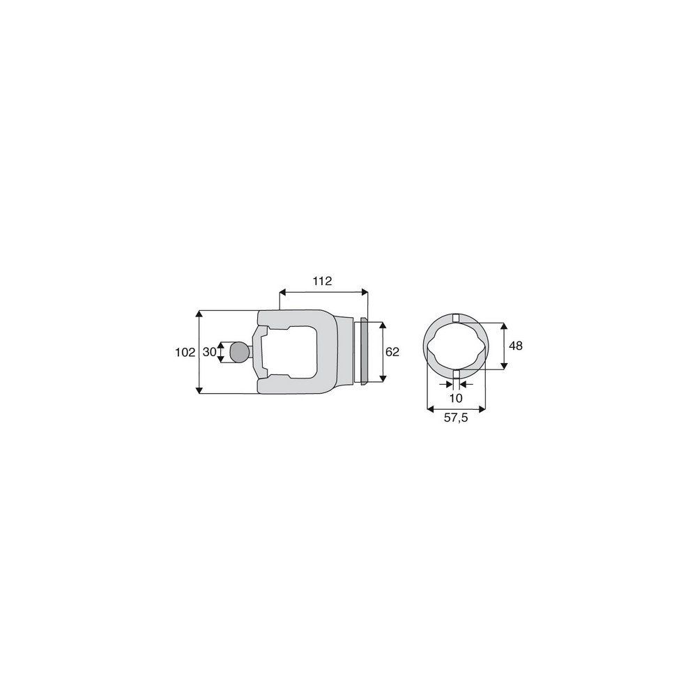 Machoire tube homocinétique 36x89/32x110