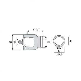 Machoire tube homocinétique 27x74.6/23.8x95