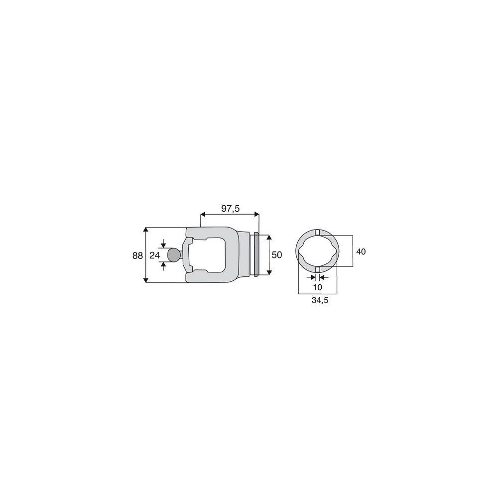 Machoire tube homocinétique 27x74.6/23.8x95