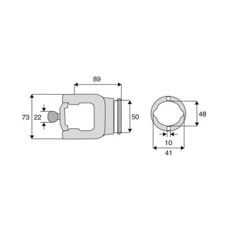Machoire tube homocinétique 23.8x61.3/22x80