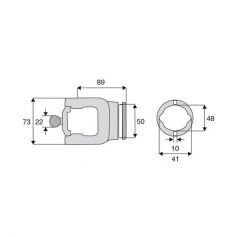 Machoire tube homocinétique 23.8x61.3/22x80