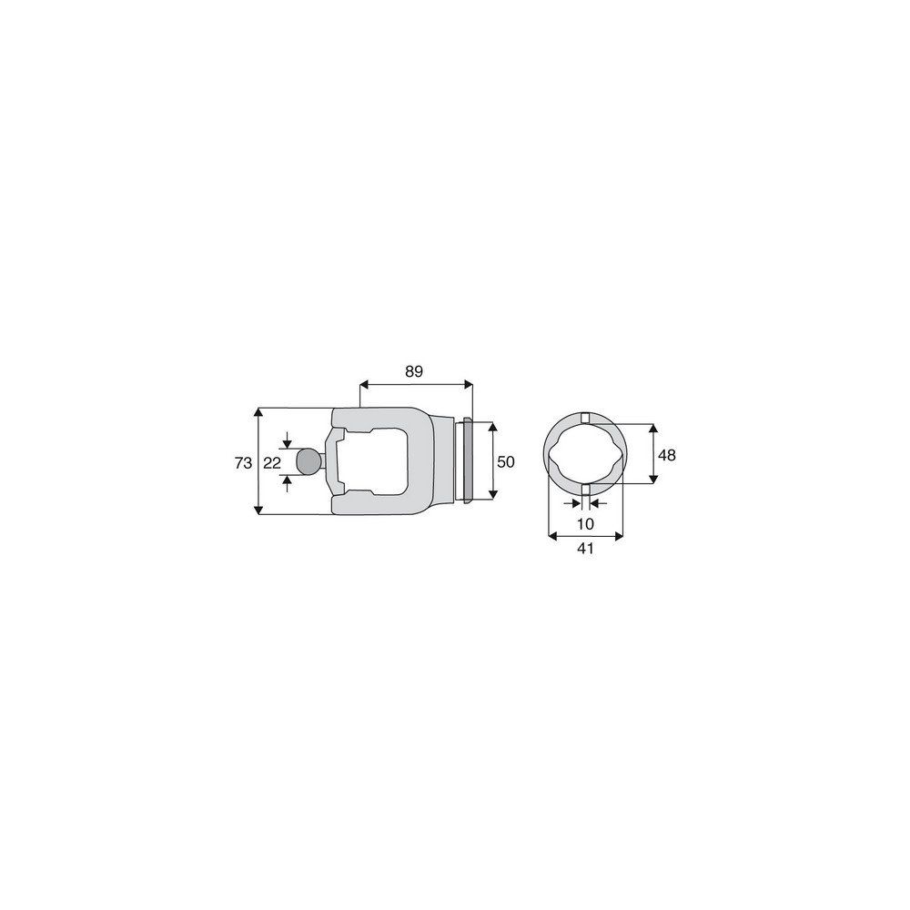 Machoire tube homocinétique 23.8x61.3/22x80