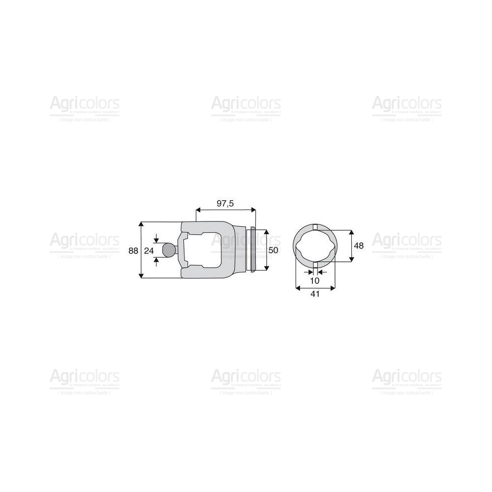 Machoire tube homocinétique 27x74.6/23.8x95