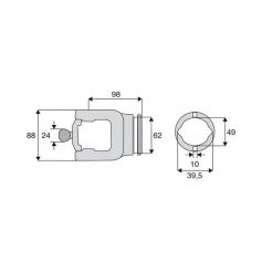 Machoire tube homocinétique 27x74.6/23.8x95 Machoire tube homocinétique 27x74.6/23.8x95